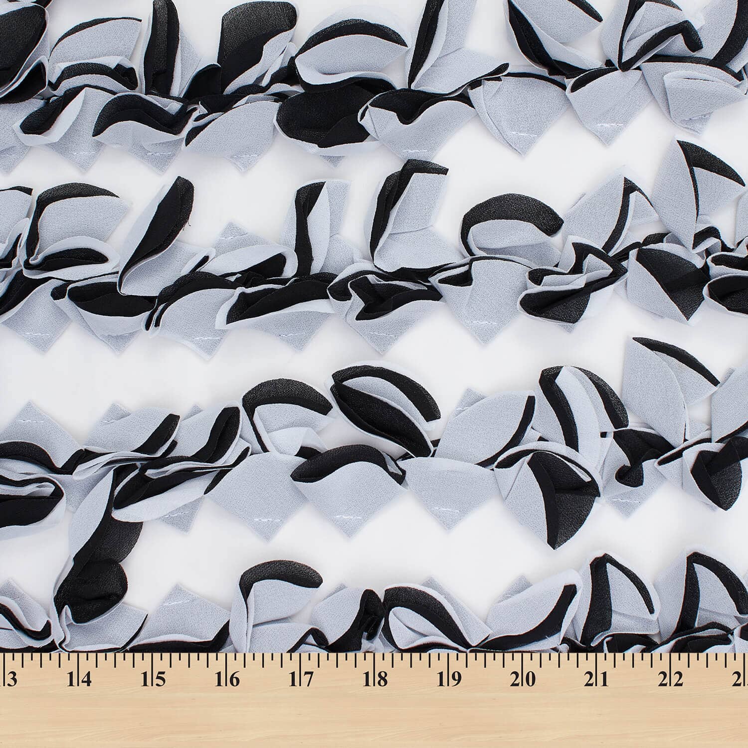 Ruffled Bulbs Embroidered on Chiffon - Image 10