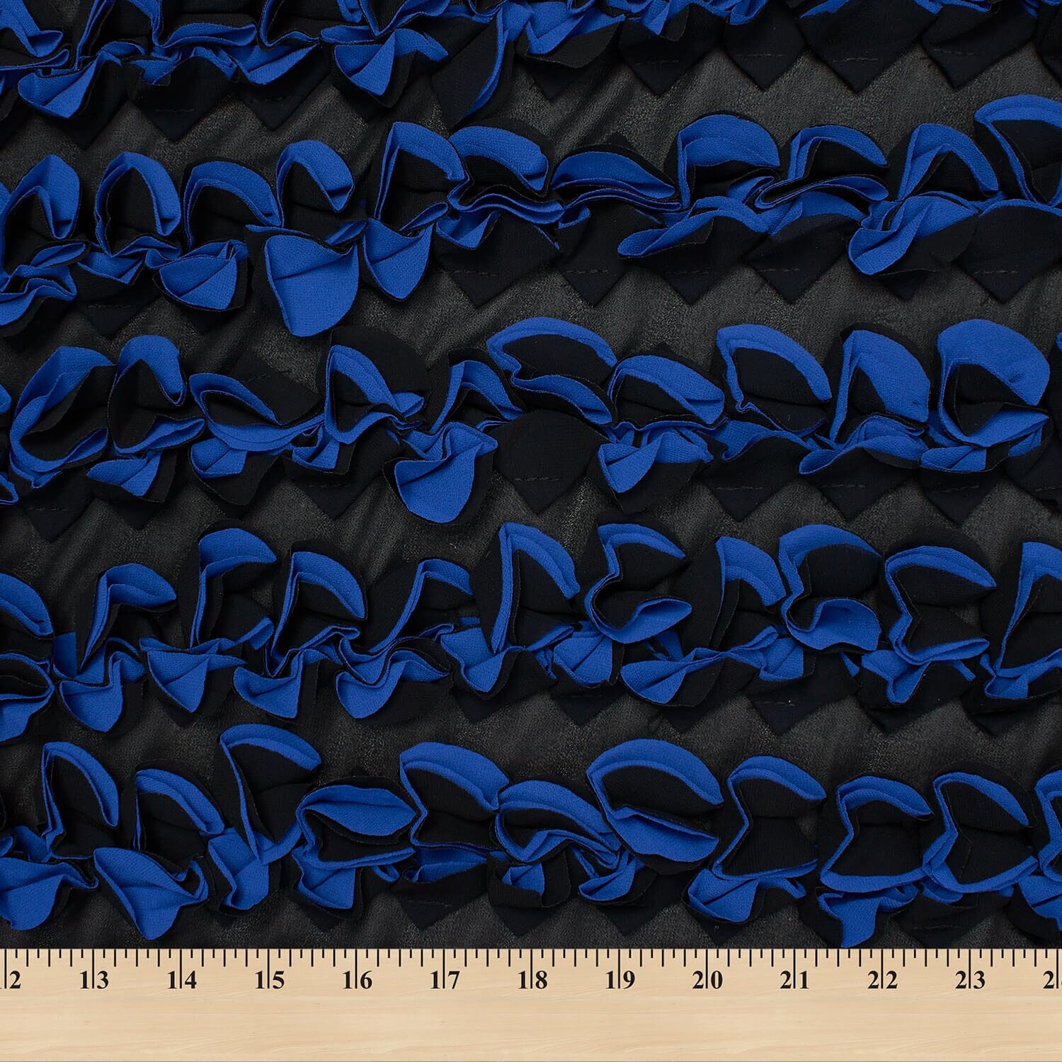 Ruffled Bulbs Embroidered on Chiffon - Image 7