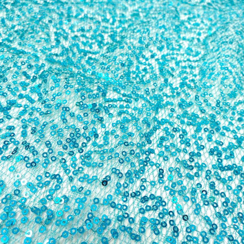 Scattered Micro Sequins on Chemical Mesh