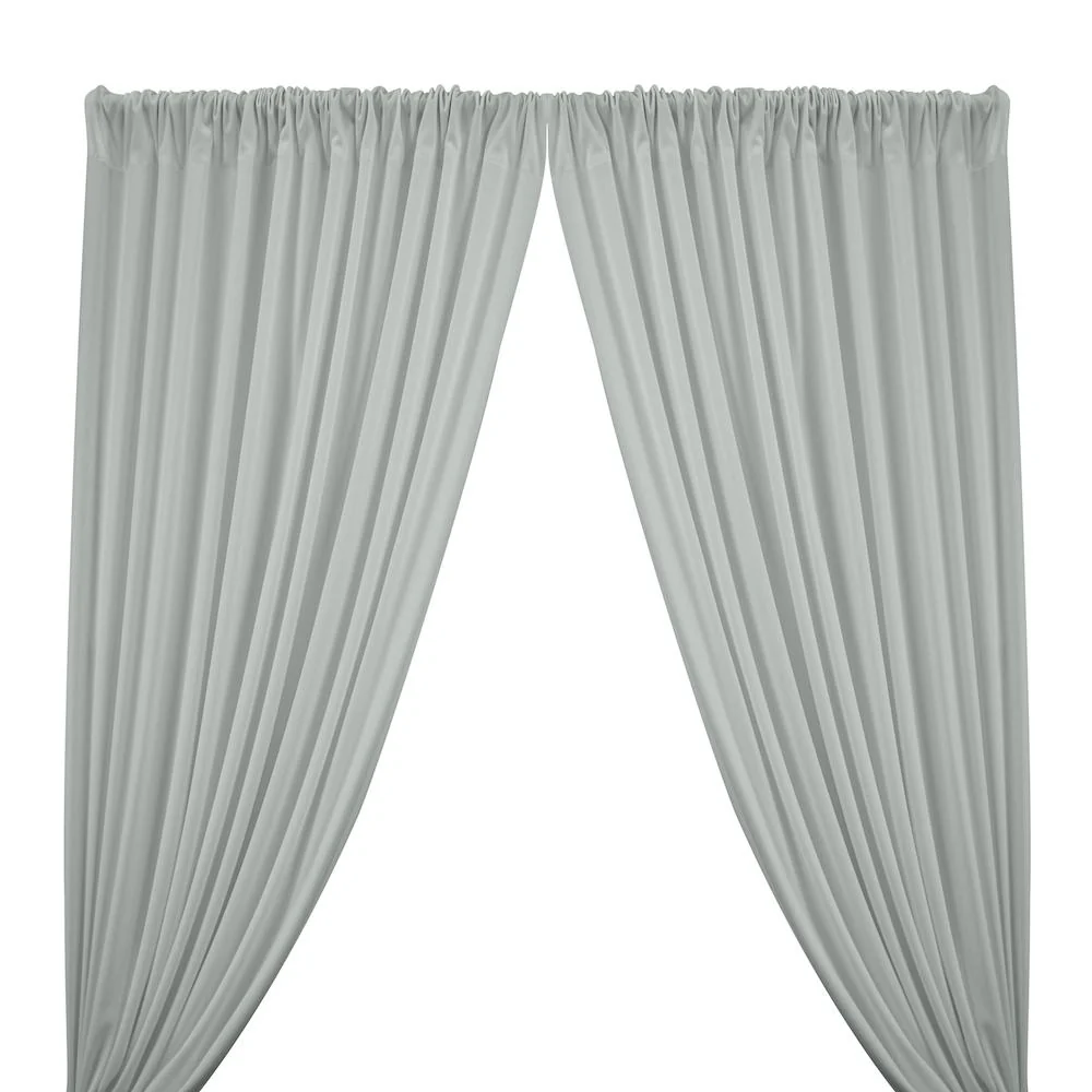 Scuba Double Knit Rod Pocket Curtains - Silver