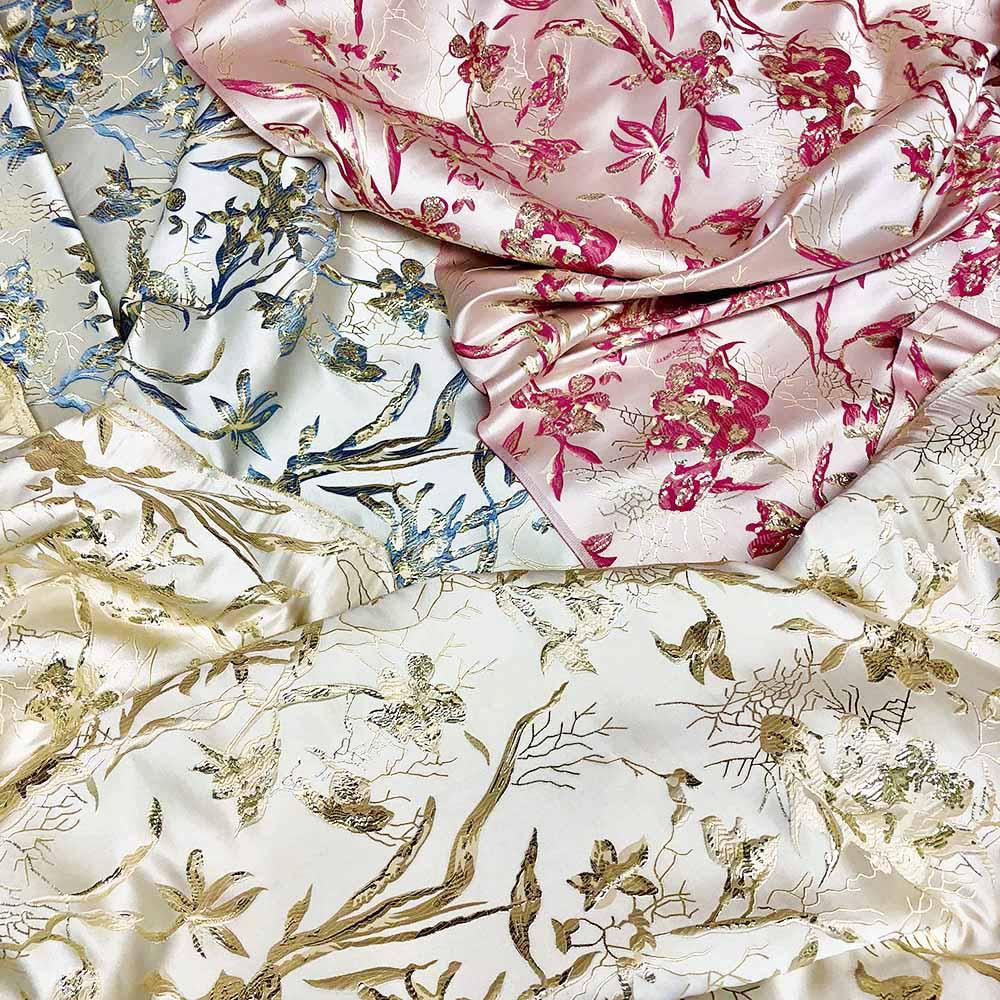 Senecio Metallic Jacquard