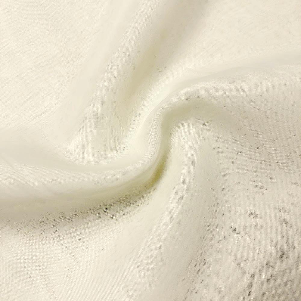Sheer Voile Fire Retardant Rod Pocket Curtains - Beige - Image 3