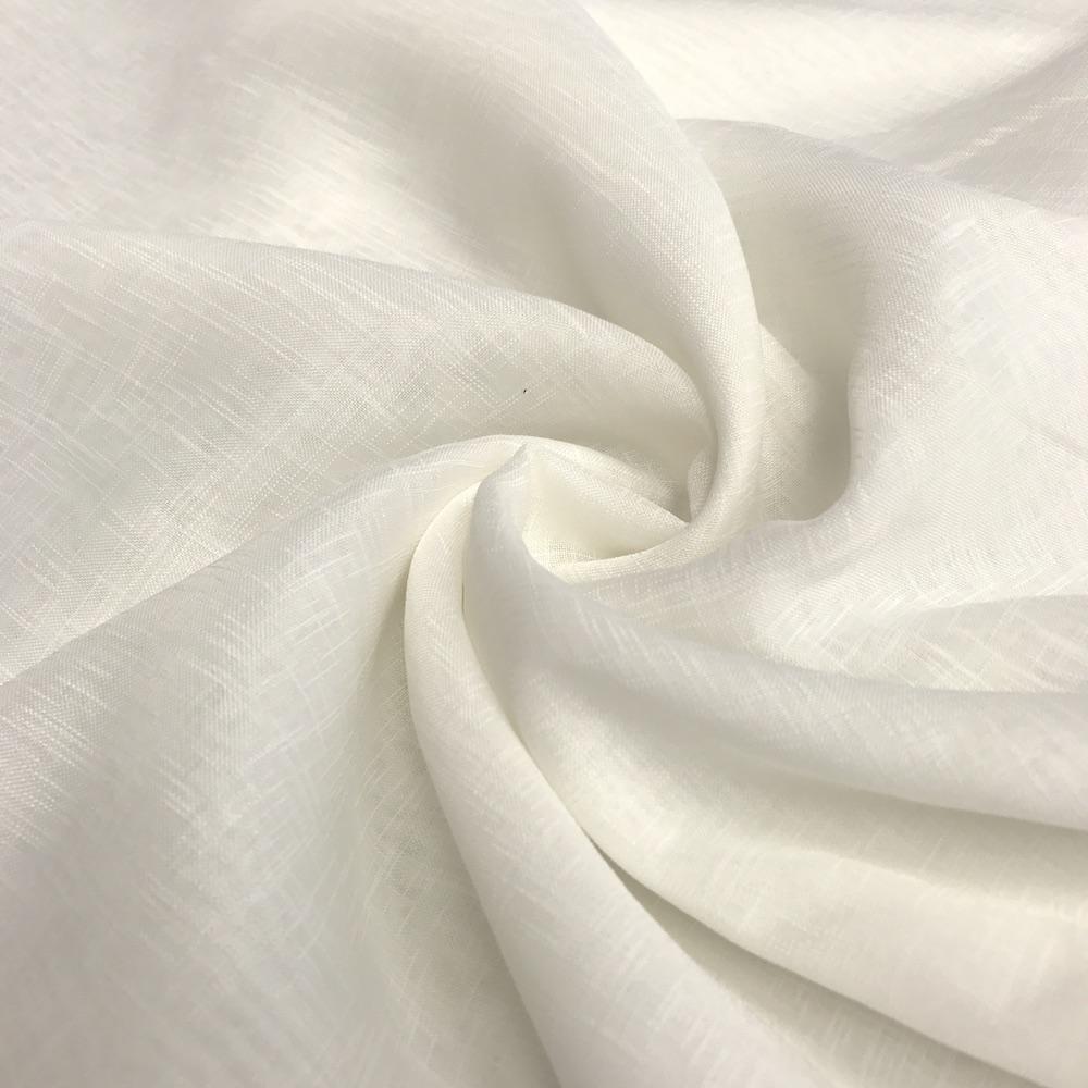 Gasa Sheer Voile Rod Pocket Curtains - Off White - Image 3