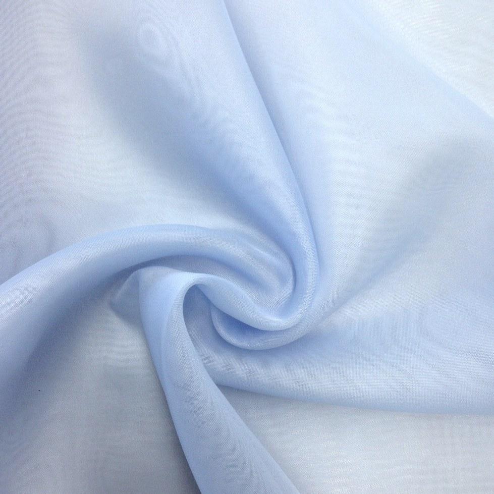 Sheer Voile Rod Pocket Curtains - Light Blue - Image 3