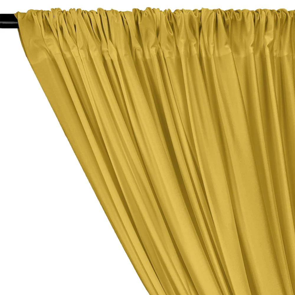 Shiny Milliskin Rod Pocket Curtains - Gold - Image 2