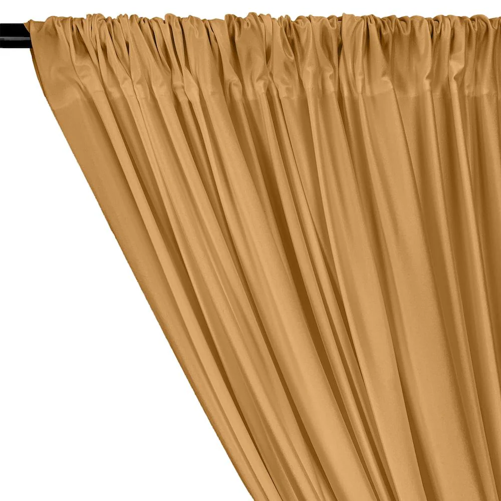 Shiny Milliskin Rod Pocket Curtains - Mist Gold - Image 2