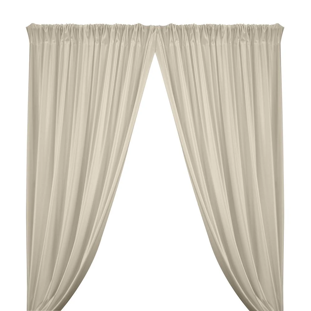 Shiny Milliskin Rod Pocket Curtains - Off White