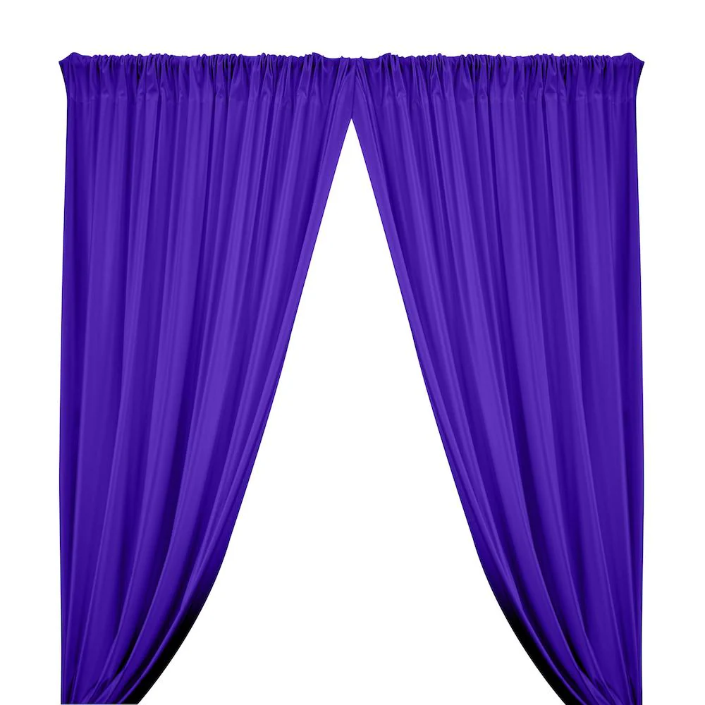 Shiny Milliskin Rod Pocket Curtains - Purple