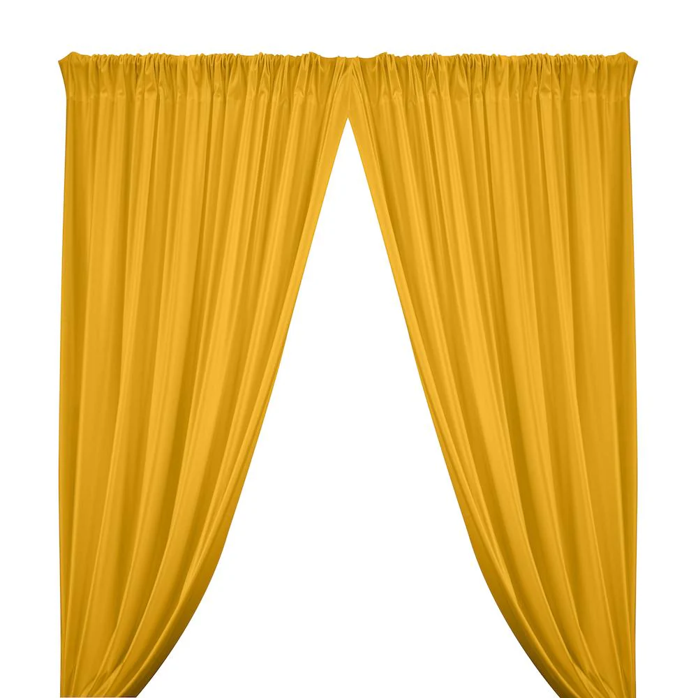 Shiny Milliskin Rod Pocket Curtains - Sunflower
