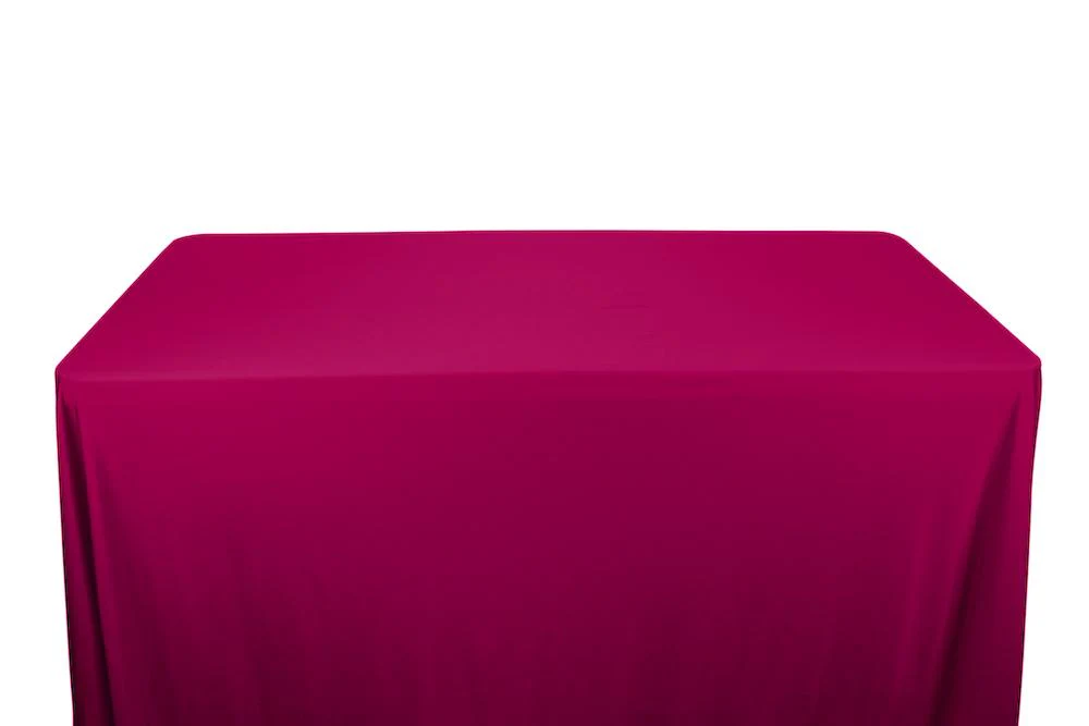 Shiny Milliskin Tricot Banquet Rectangular Table Covers - 8 Feet - Image 18