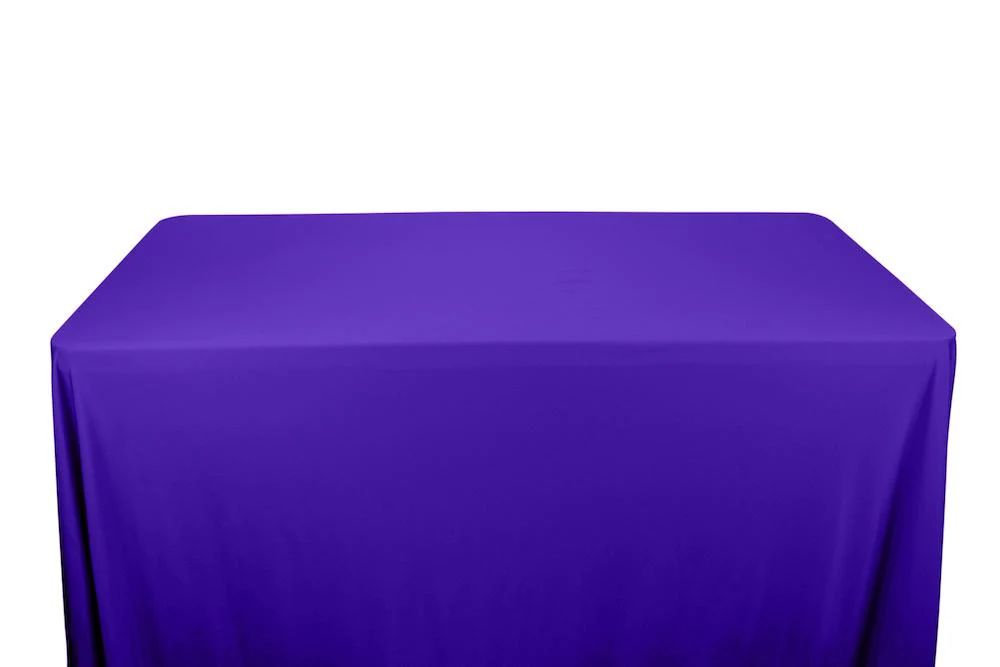 Shiny Milliskin Tricot Banquet Rectangular Table Covers - 8 Feet - Image 24