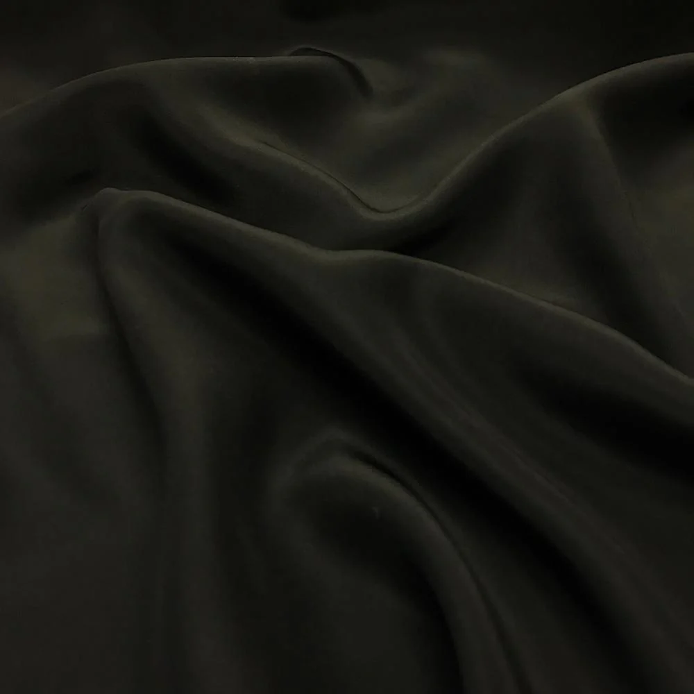 Silk Charmeuse Rod Pocket Curtains - Black - Image 3