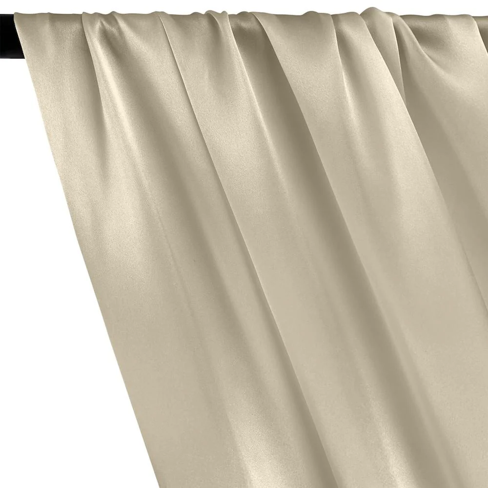 Silk Charmeuse Rod Pocket Curtains - Champagne - Image 2