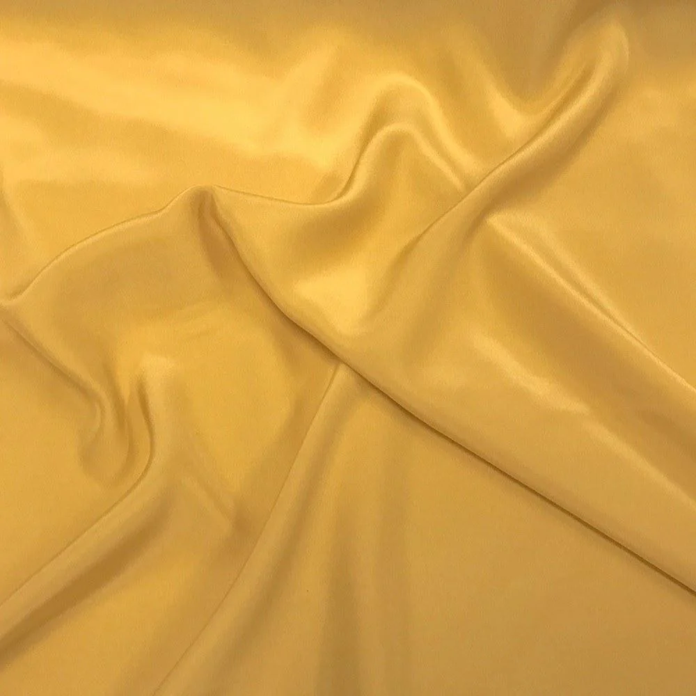 Silk Charmeuse Rod Pocket Curtains - Gold - Image 3