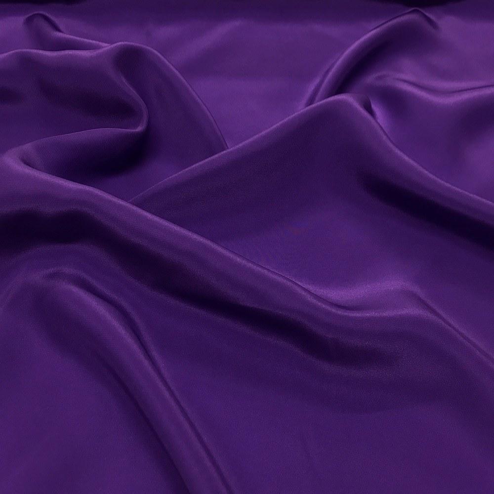 Silk Charmeuse Rod Pocket Curtains - Purple - Image 3