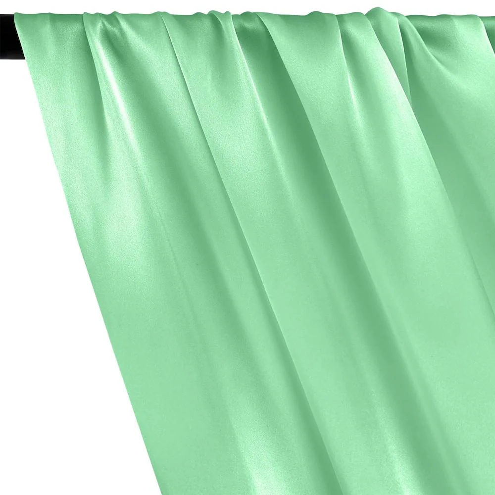 Silk Charmeuse Rod Pocket Curtains - Seafoam - Image 2