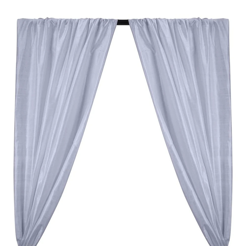 Silk Dupioni (54 Inch) Rod Pocket Curtains -  Ice Blue