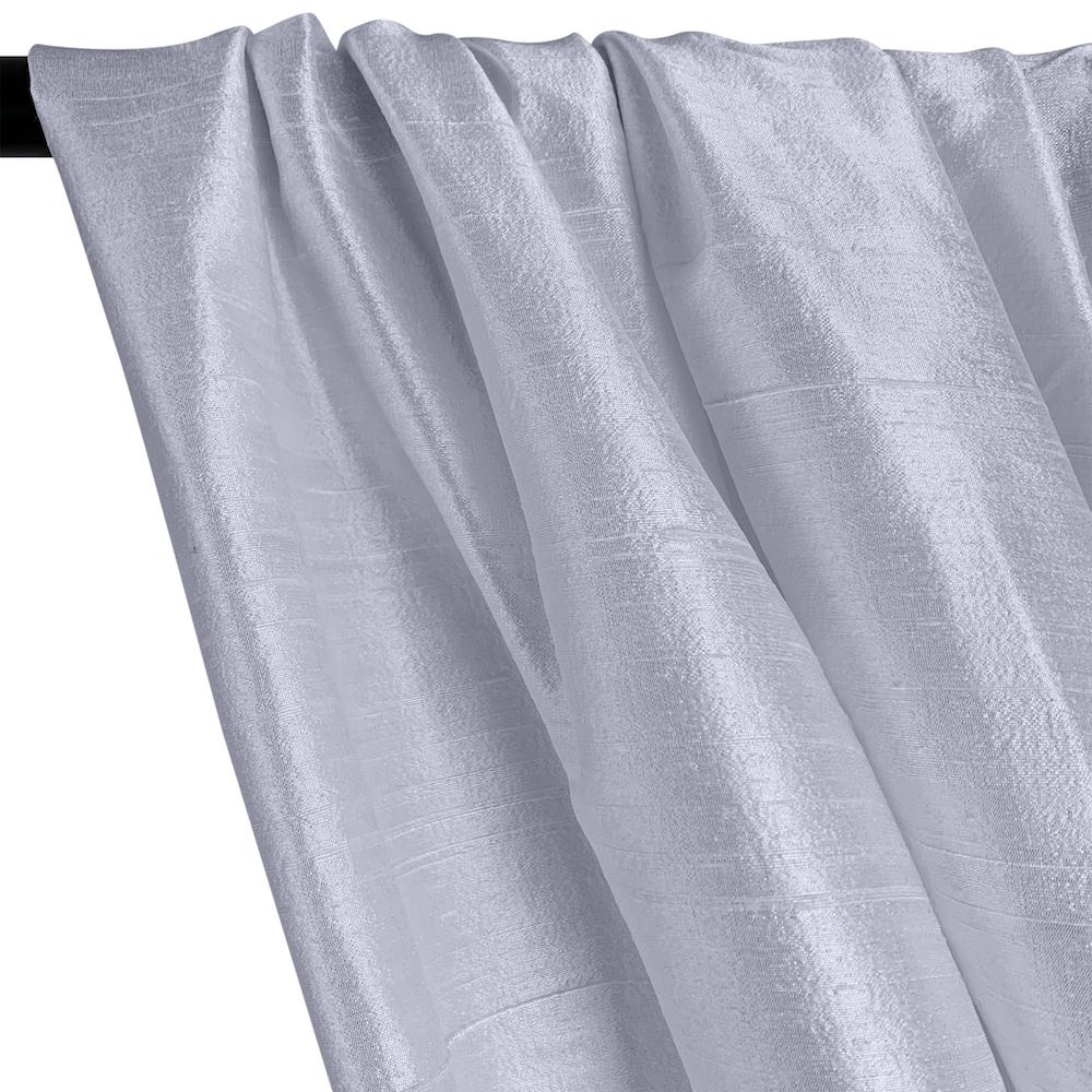 Silk Dupioni (54 Inch) Rod Pocket Curtains -  Ice Blue - Image 2