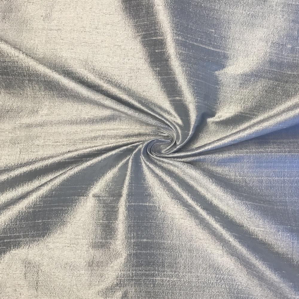 Silk Dupioni (54 Inch) Rod Pocket Curtains -  Ice Blue - Image 3