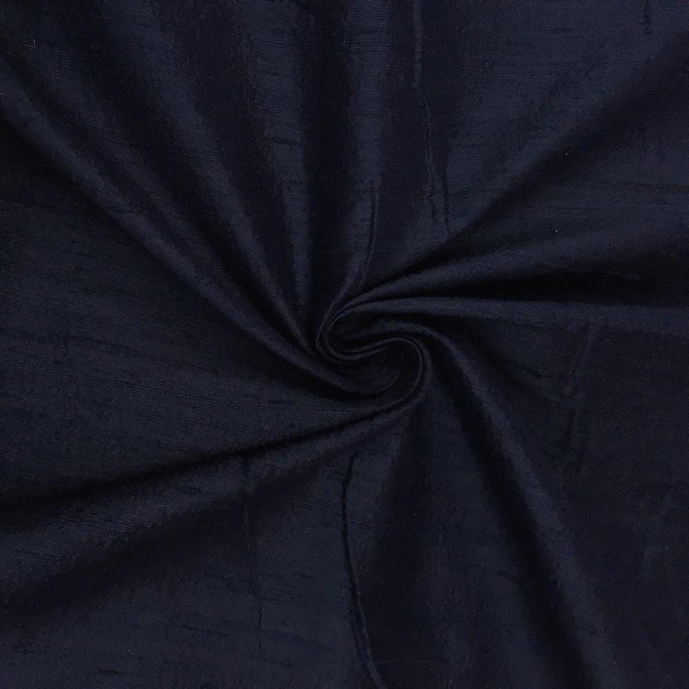 Silk Dupioni (54 Inch) Rod Pocket Curtains - Navy - Image 3