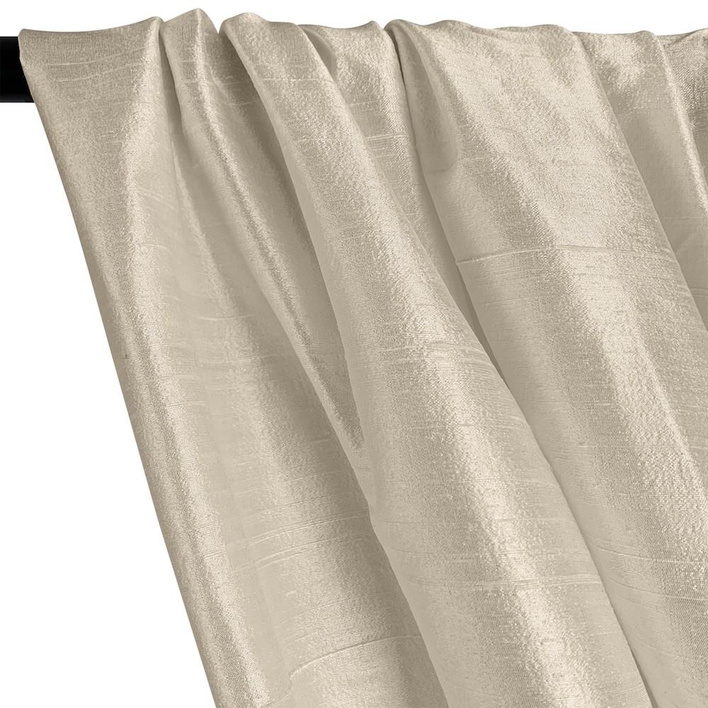 Silk Dupioni (54 Inch) Rod Pocket Curtains -  Off White - Image 2