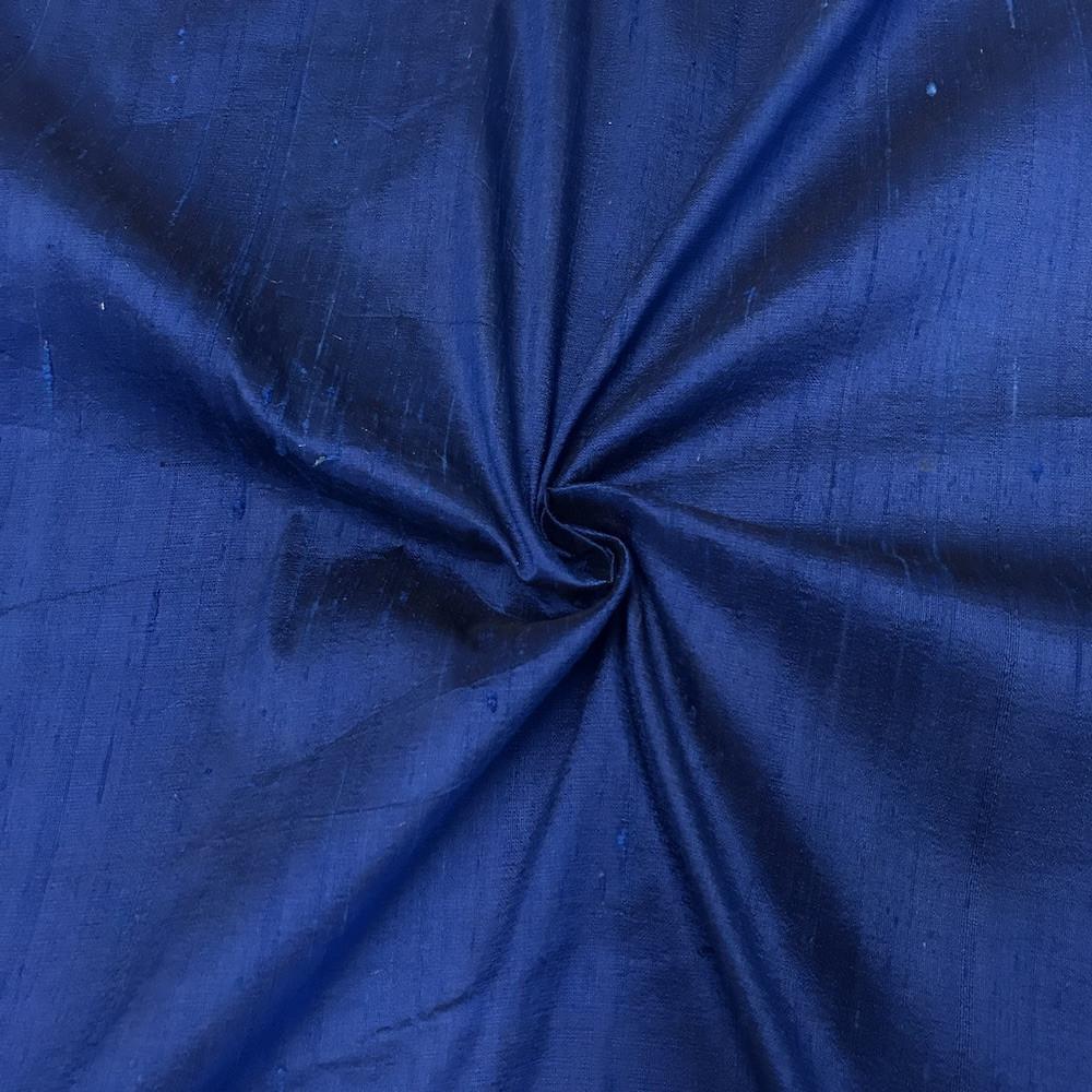 Silk Dupioni (54 Inch) Rod Pocket Curtains -  Royal Blue - Image 3