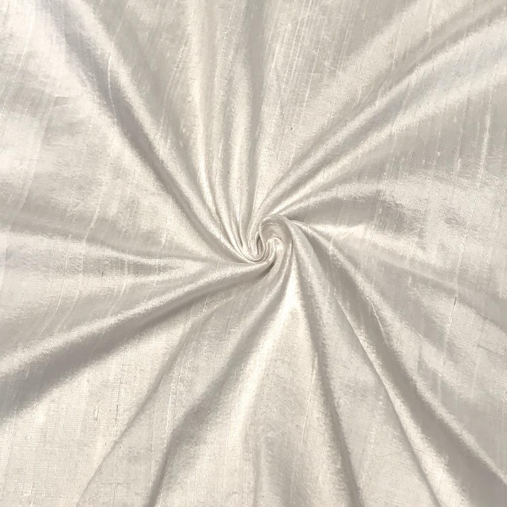 Silk Dupioni (54 Inch) Rod Pocket Curtains (All Colors Available) - White - Image 3