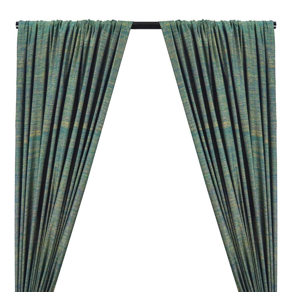 Silk Linen Matka Rod Pocket Curtains - Earth 2 -Tone