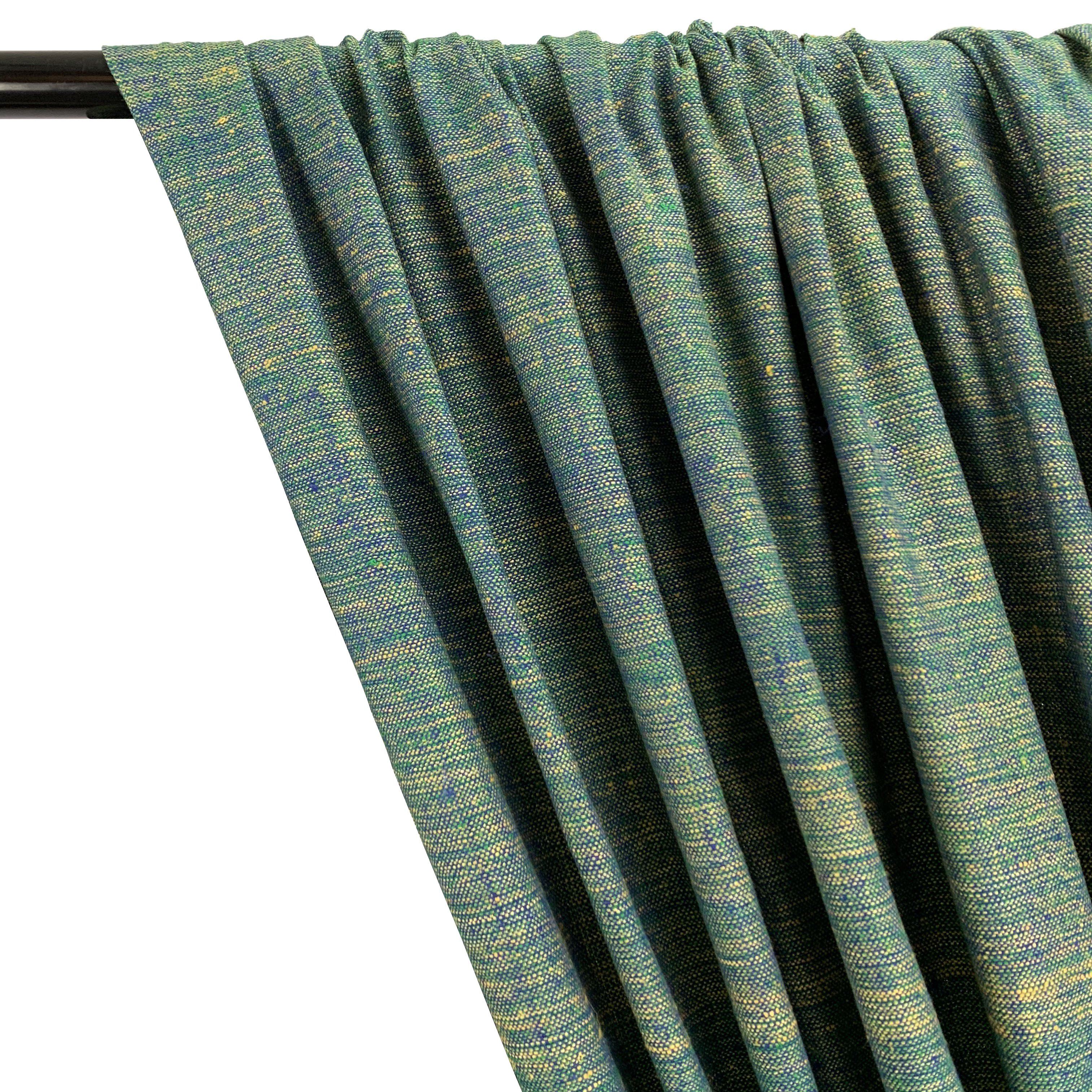 Silk Linen Matka Rod Pocket Curtains - Earth 2 -Tone - Image 2