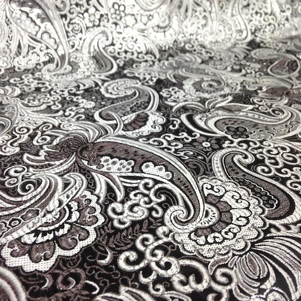 Silver Paisley Metallic Brocade - Image 36