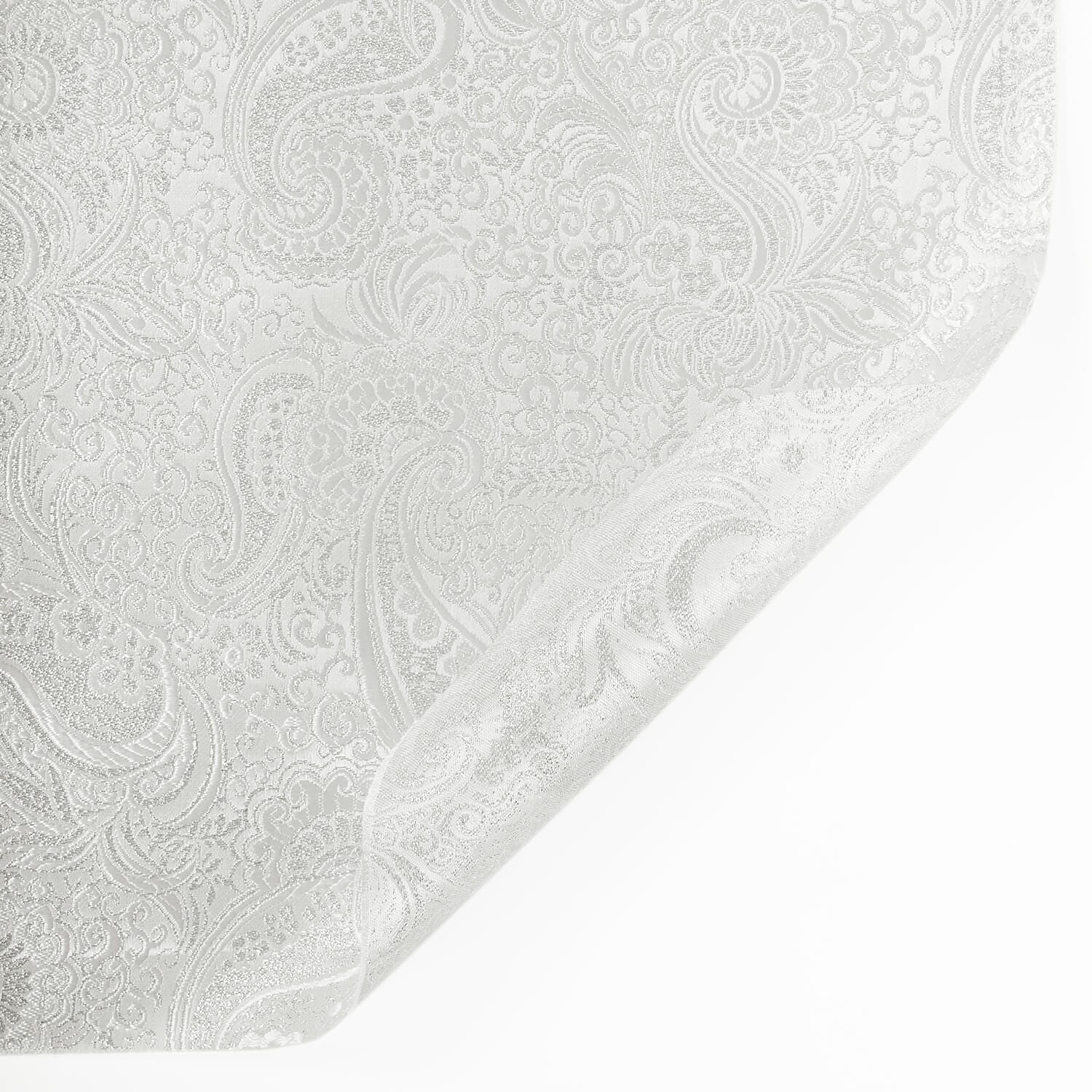 Silver Paisley Metallic Brocade - Image 4