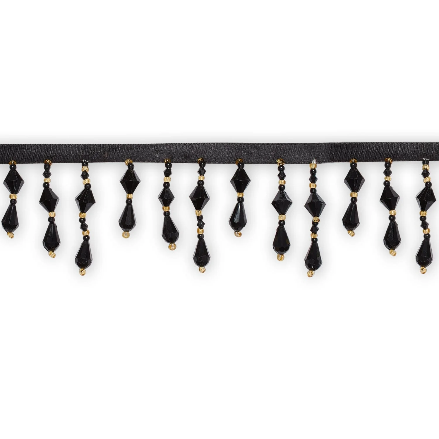 Small Teardrop Beaded Rhinestone Tassel Fringe Trim - Image 32