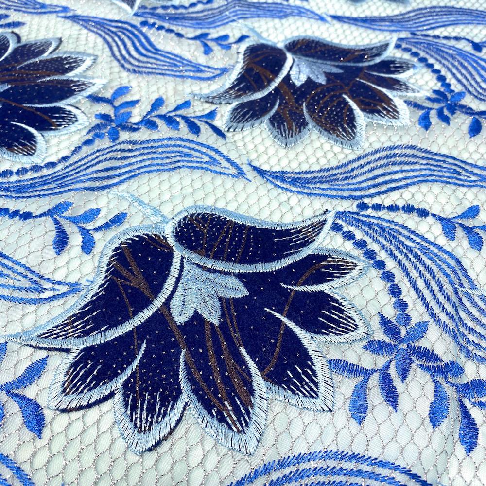 Sparkled Tulip Metallic Embroidery Lace - Image 3