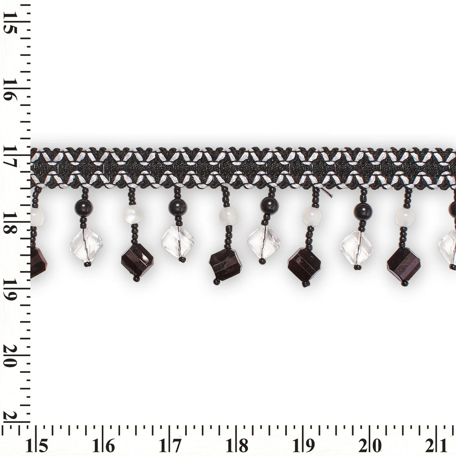 Square Beaded Rhinestone Tassel Fringe Trim - Image 25