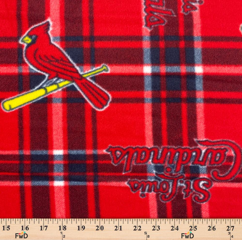 St. Louis Cardinals MLB Fleece Fabric - Image 3