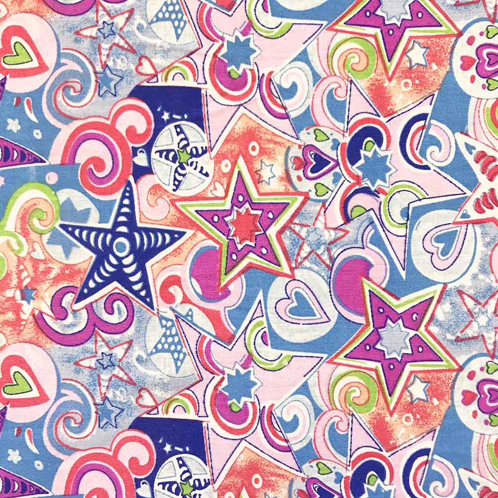 Star Studded Blue Print Broadcloth - Image 2