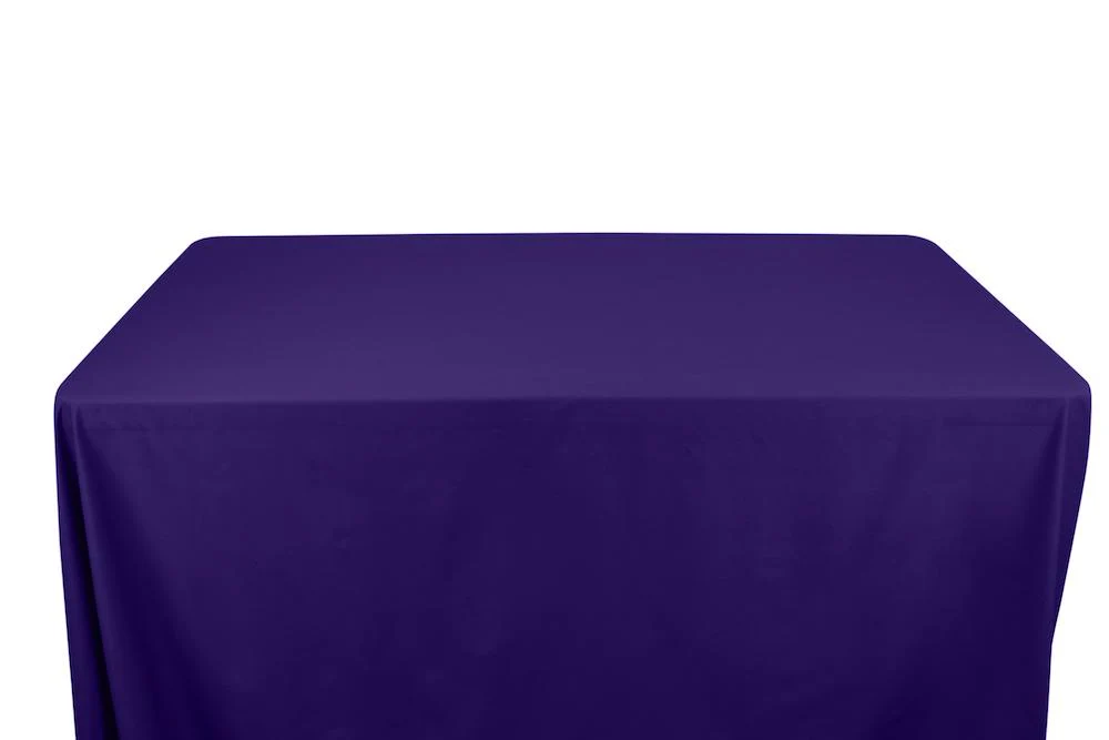 Stretch Broadcloth Banquet Rectangular Table Covers - 8 Feet - Image 7