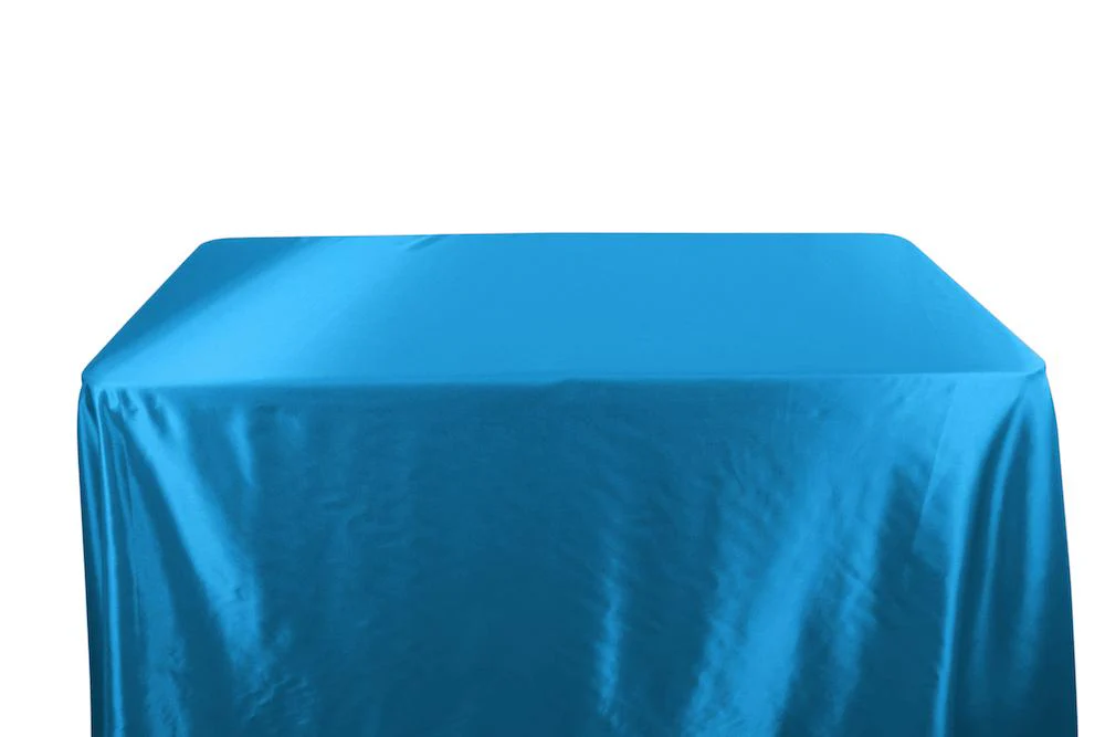 Stretch Charmeuse Satin Banquet Rectangular Table Covers - 8 Feet - Image 23