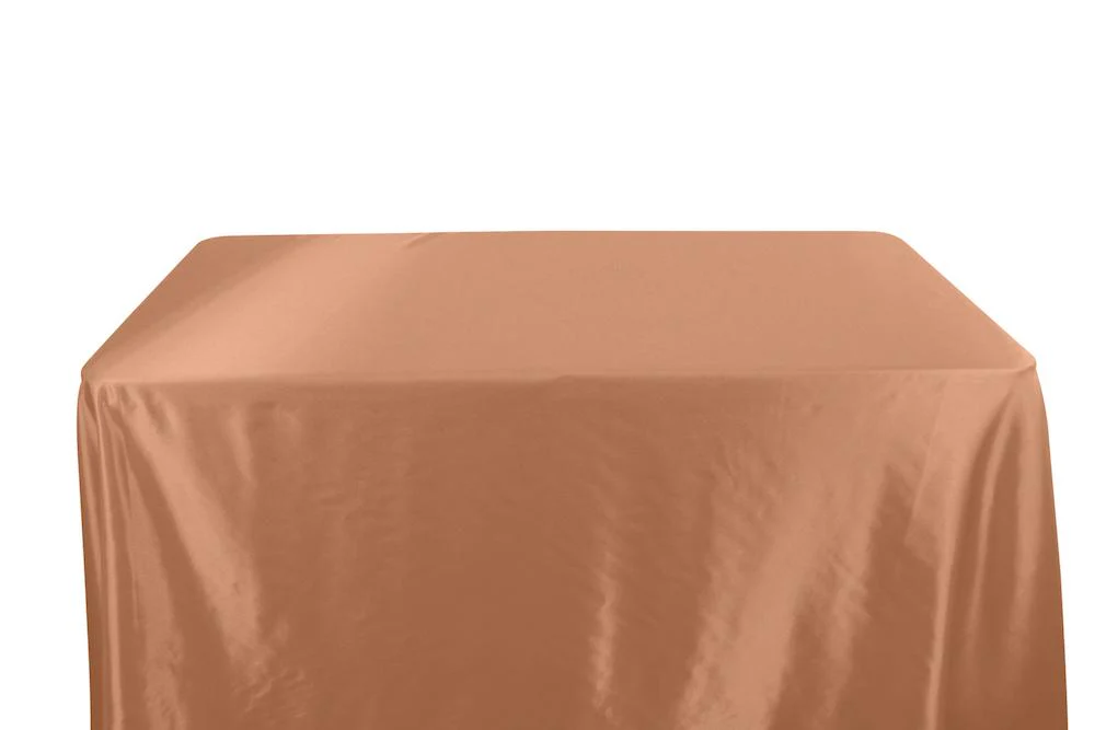 Stretch Charmeuse Satin Banquet Rectangular Table Covers - 8 Feet - Image 9