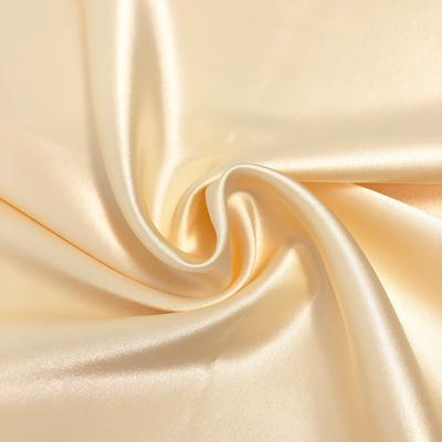 Stretch Charmeuse Satin Rod Pocket Curtains - Beige - Image 3