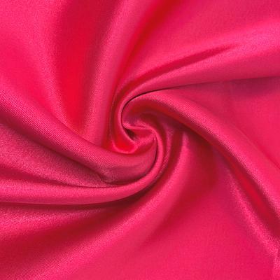 Stretch Charmeuse Satin Rod Pocket Curtains - Fuchsia - Image 3