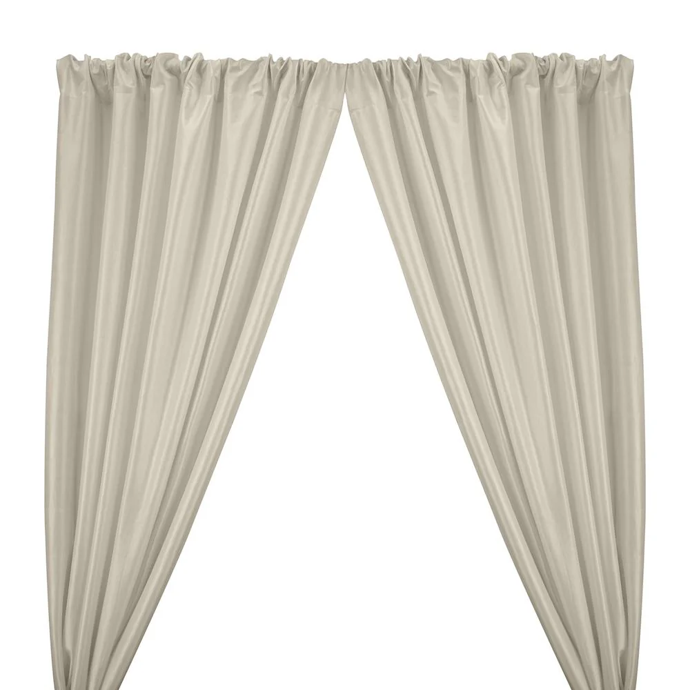 Stretch Taffeta Rod Pocket Curtains - Off White