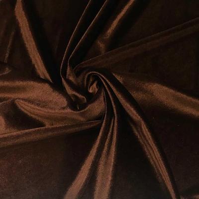 Stretch Velvet Rod Pocket Curtains - Brown - Image 3