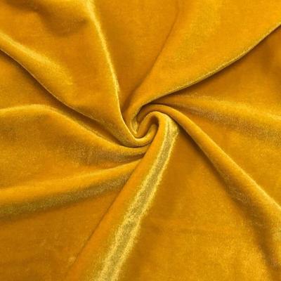 Stretch Velvet Rod Pocket Curtains - Gold - Image 3