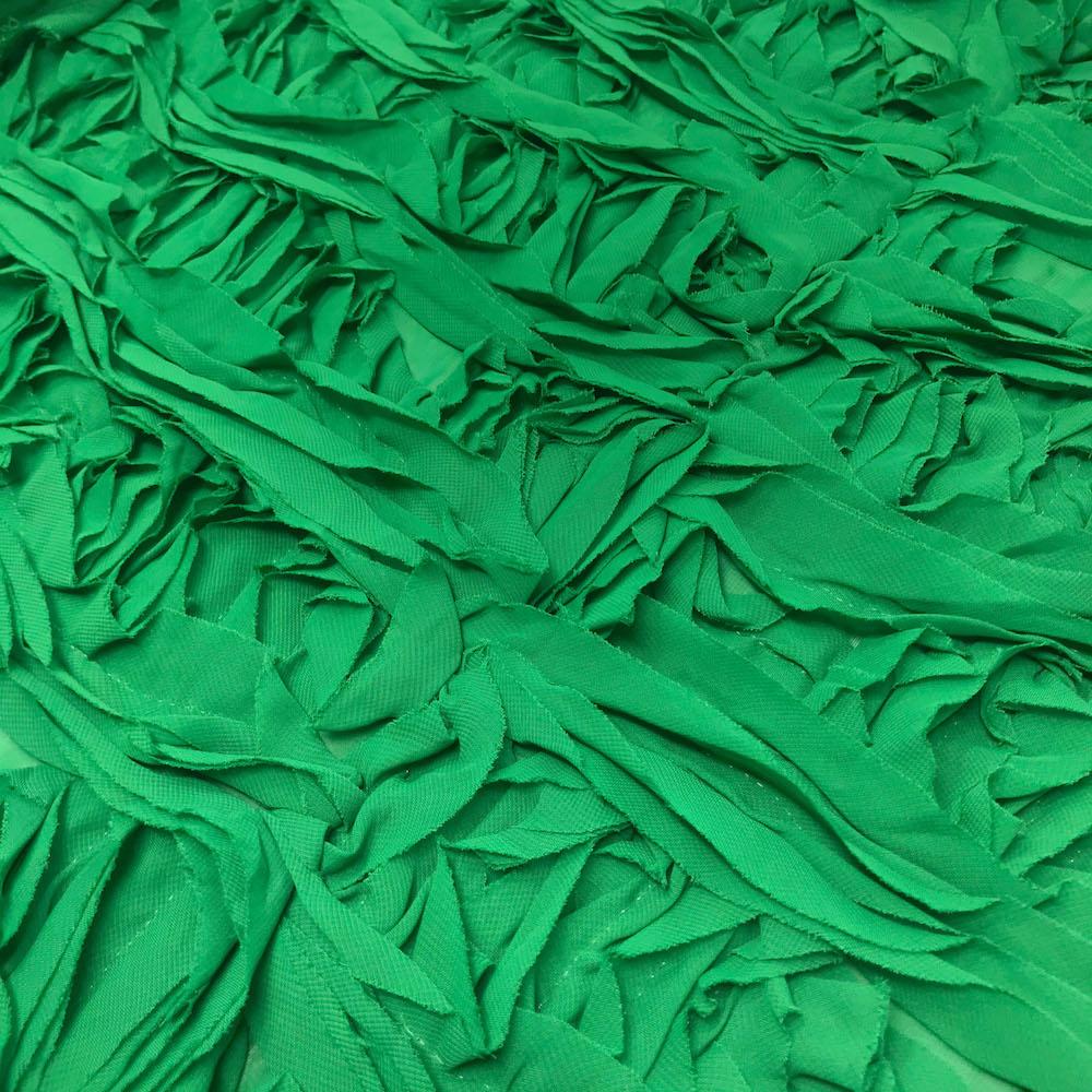 Striped Ruffle Chiffon Embroidery - Image 14