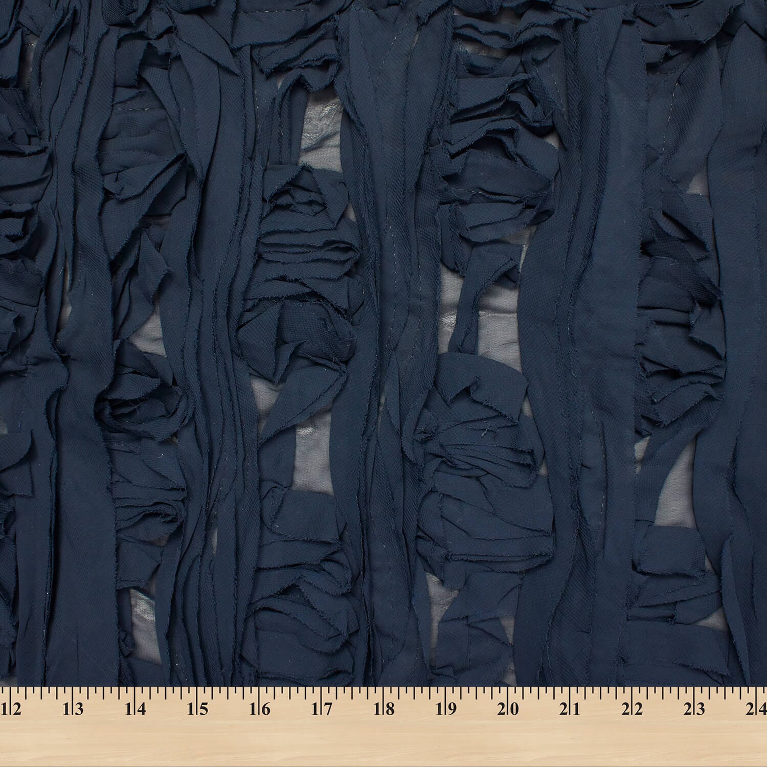 Striped Ruffle Chiffon Embroidery - Image 25