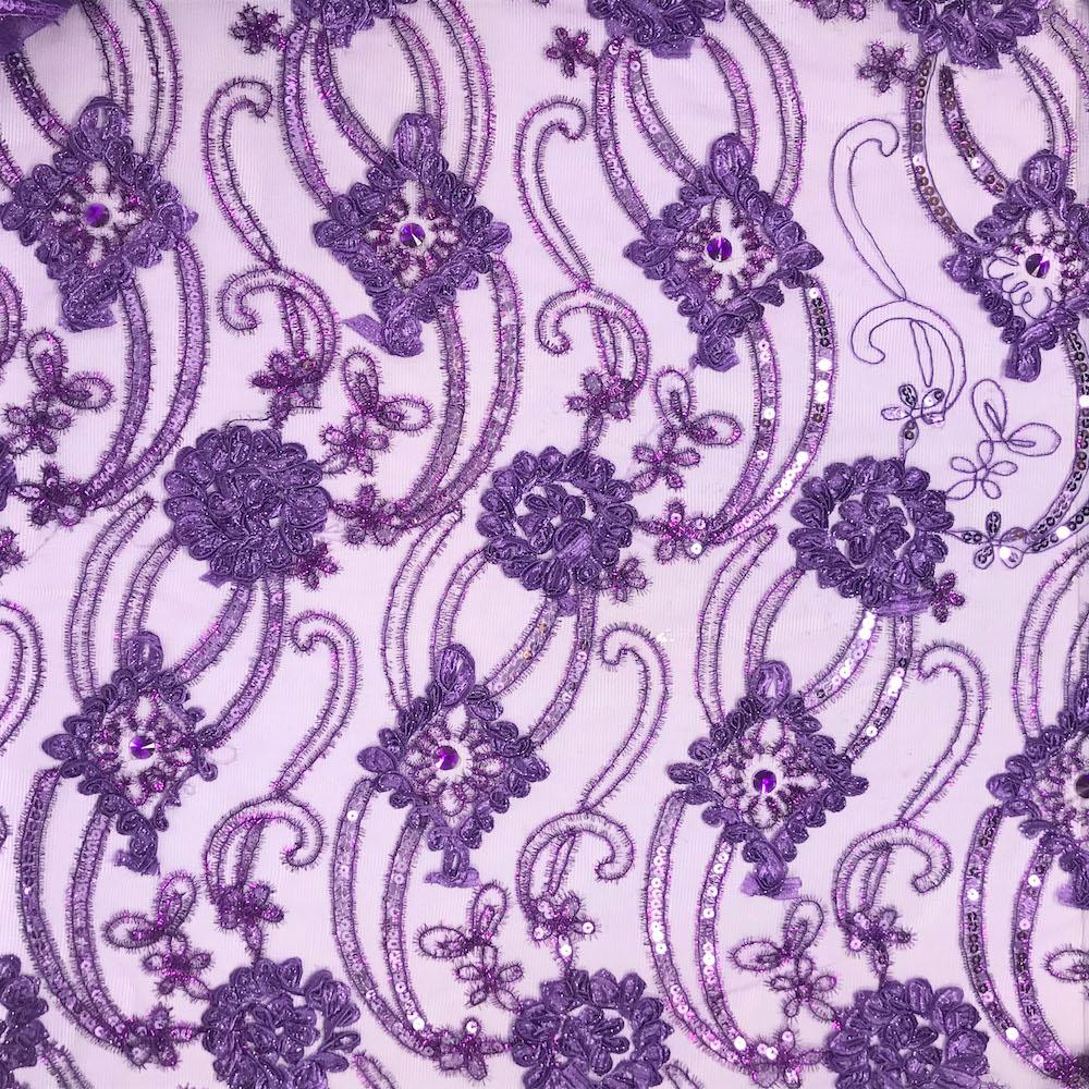 Sunflower Diamond Sparkle Sequins on Stretch Mesh - Image 6