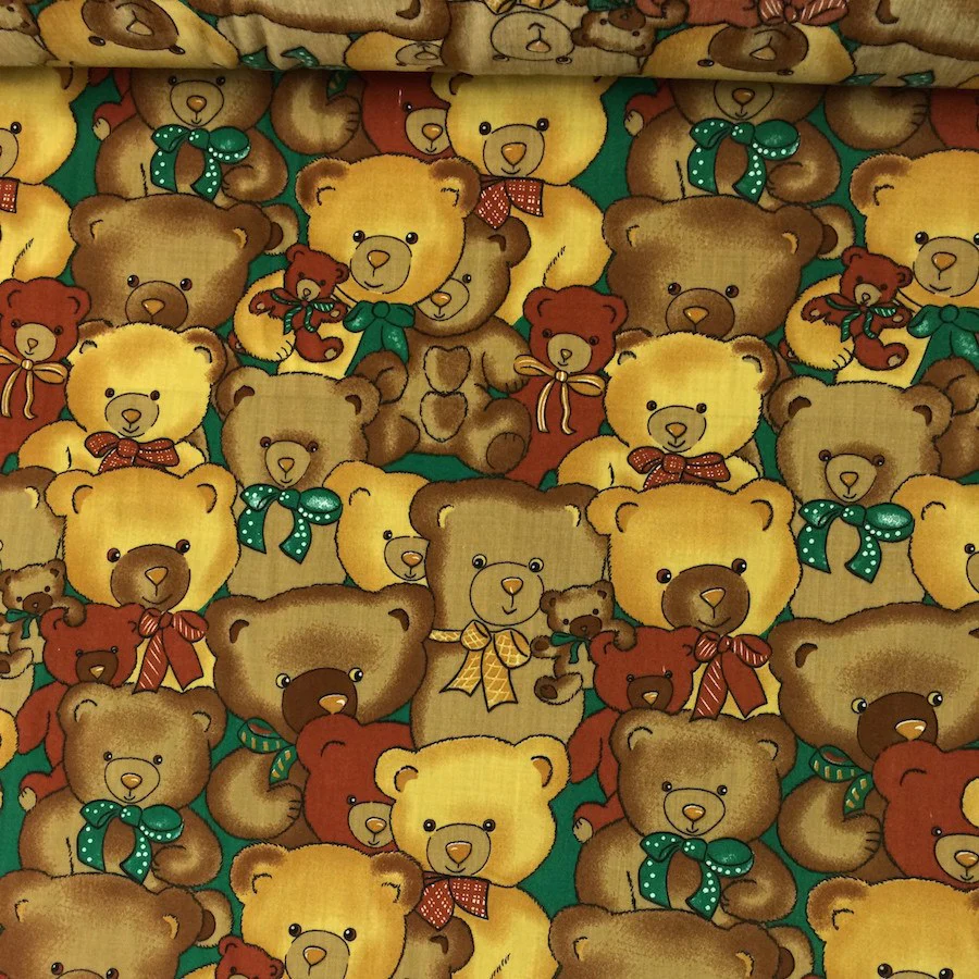 Teddy Bear Print Broadcloth - Image 2