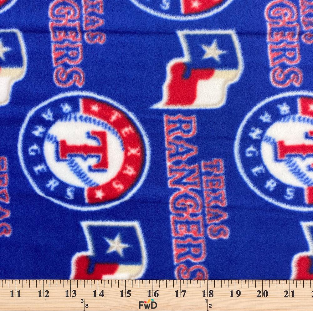 Texas Rangers MLB Fleece Fabric - Image 3