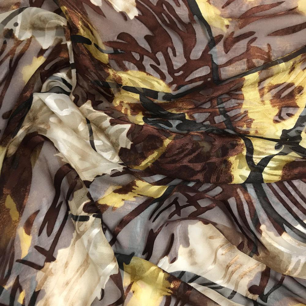 Tribal Burnout Printed Silk Chiffon - Image 2
